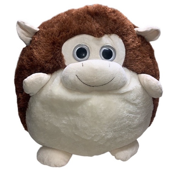 Dan Dee monkey round 17" googley eyes large plush/pillow 2013 - Picture 1 of 10